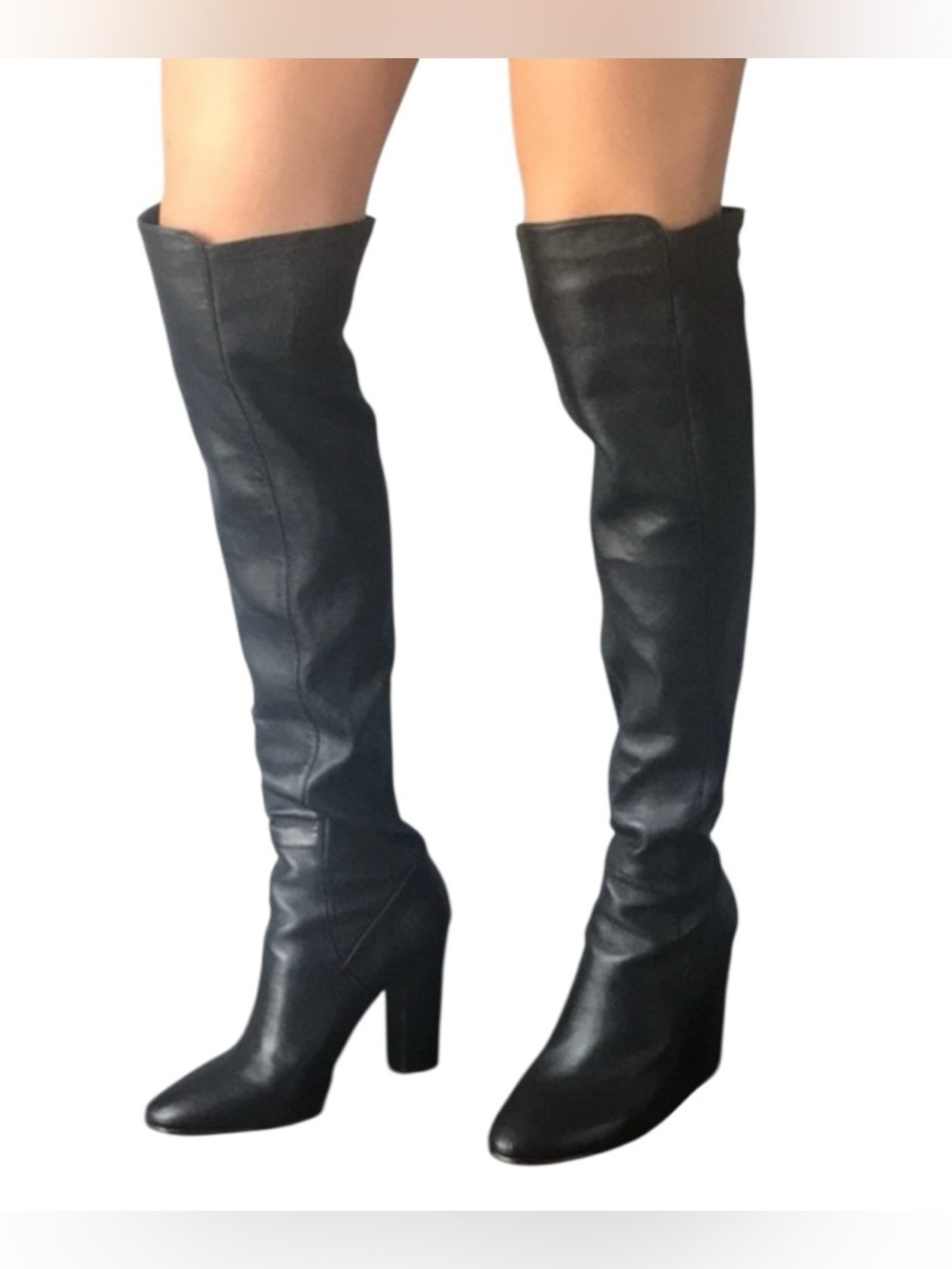 Women's Black Over-the-Knee High Heel Boots